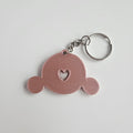 Skullpanda Heart Silhouette Keychain
